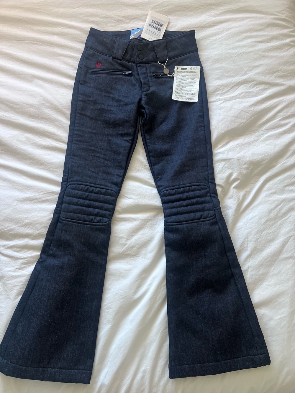 NWT Perfect Moment Denim Aurora Flare Ski Pant